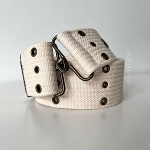 NEW J.Crew Belt - Wide Woven Fabric & Brass Rivets